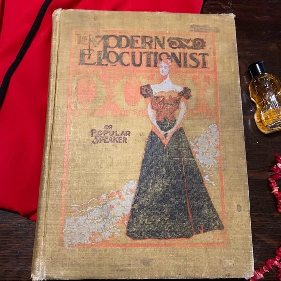 1900 Antique Hardcover Book with Red and Black Cover Art - Picture 2 of 10